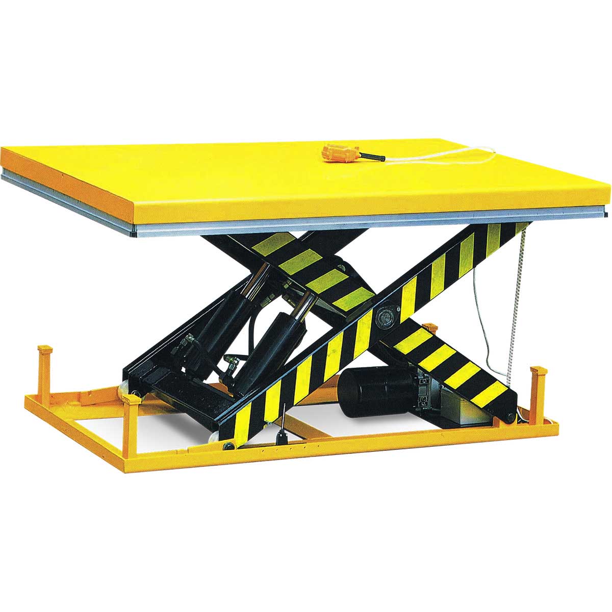 Yellow Scissor Lift Table (Electric) | Astrolift NZ | Scissor Lift ...