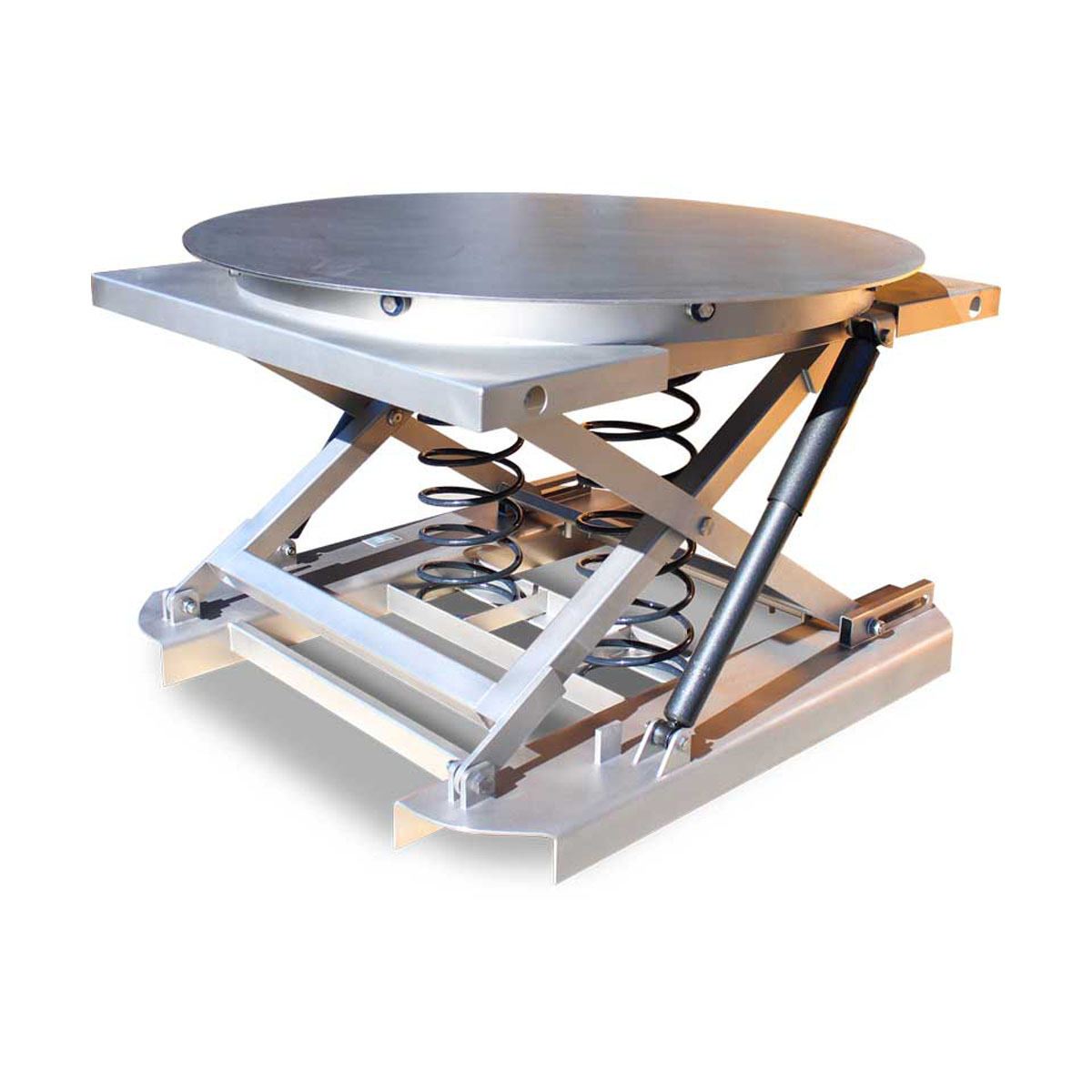 Pallet Scissor Lift Table Spring Stainless Steel Spring Loaded
